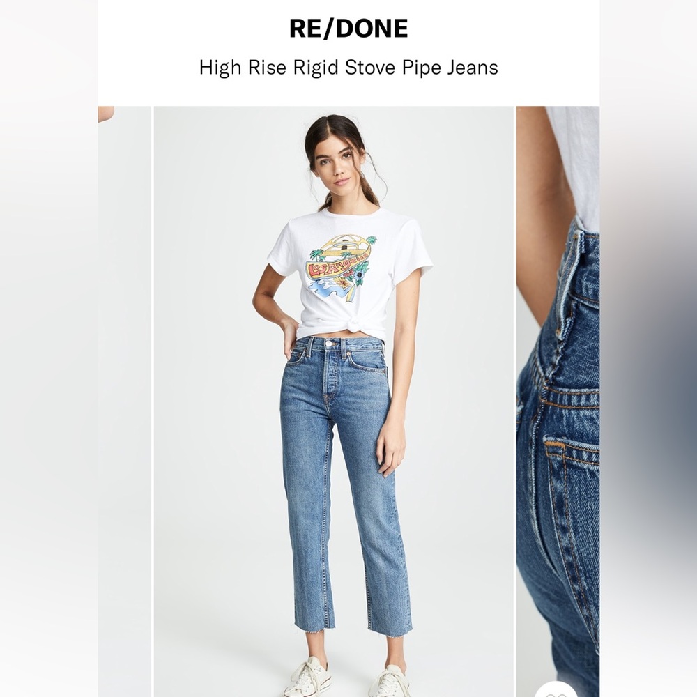 Re/Done Blue High Rise Jeans